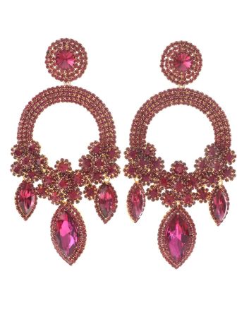 Large Rhinestone Chandelier Earrings