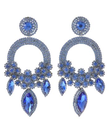 Large Rhinestone Chandelier Earrings