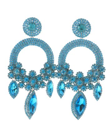 Large Rhinestone Chandelier Earrings