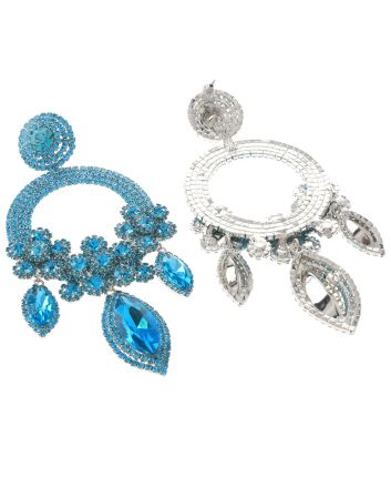 Large Rhinestone Chandelier Earrings