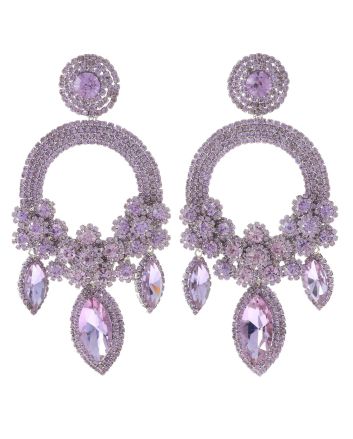 Large Rhinestone Chandelier Earrings