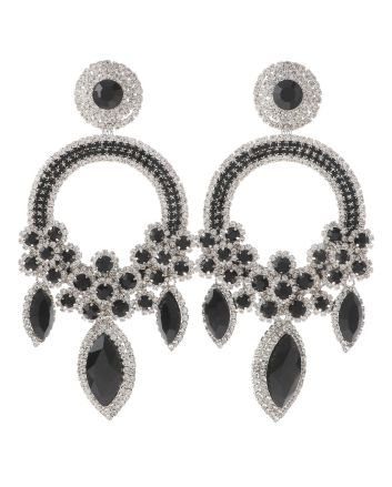 Large Rhinestone Chandelier Earrings