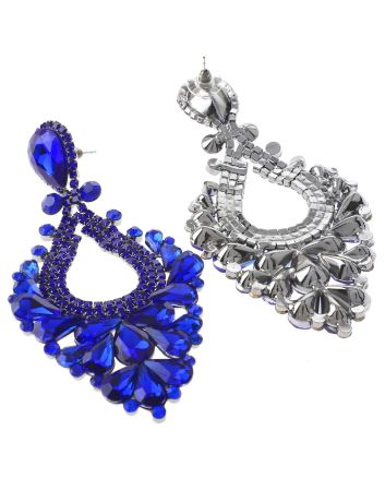 Large Rhinestone Chandelier Earrings