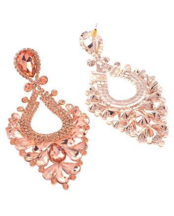 Large Rhinestone Chandelier Earrings