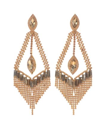 Large Rhinestone Chandelier Earrings
