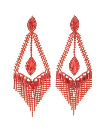 Large Rhinestone Chandelier Earrings