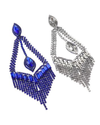 Large Rhinestone Chandelier Earrings