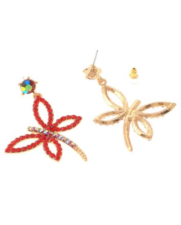 Crystal Dragonfly Post Earrings