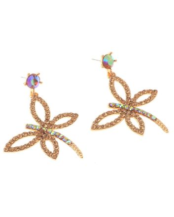 Crystal Dragonfly Post Earrings