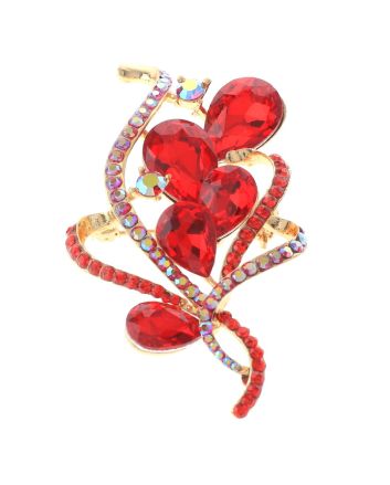 Crystal Flower Brooch