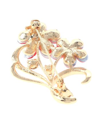 Crystal Flower Brooch