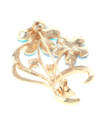 Crystal Flower Brooch