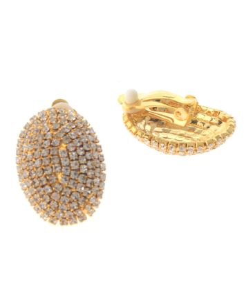 Rhinestone Clip-On Earrings