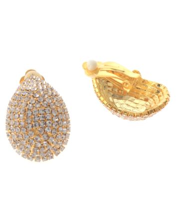 Rhinestone Clip-On Earrings