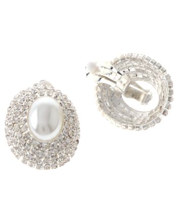 Rhinestone Clip-On Earrings