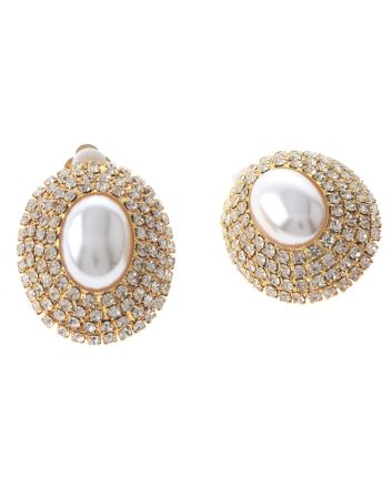 Rhinestone Clip-On Earrings