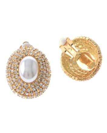 Rhinestone Clip-On Earrings