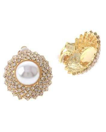 Rhinestone Clip-On Earrings