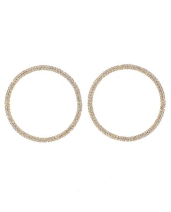Rhinestone Hoop Earrings