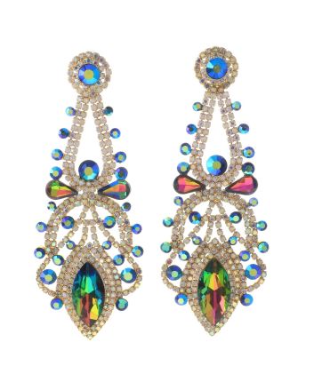 Large Chandelier Rhinestone Earring