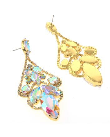 Large Chandelier Rhinestone Earring