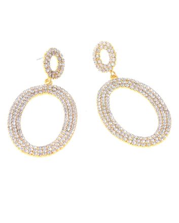 Rhinestone Post Earrings