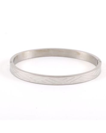 Stainless Steel Fold-Over Bracelet 