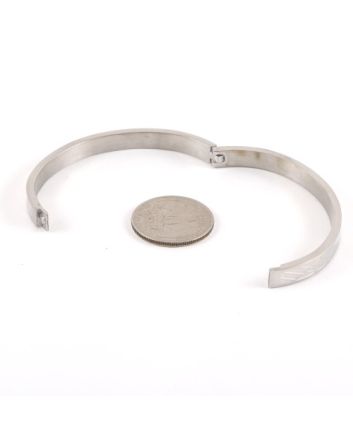 Stainless Steel Fold-Over Bracelet 
