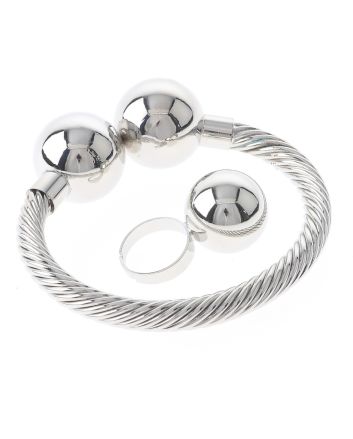 Silver Plated Bracelet & Ring