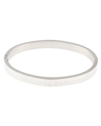 Stainless Steel Fold-Over Bracelet 