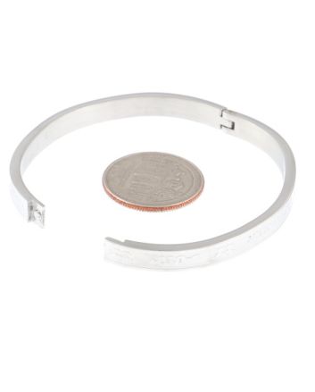 Stainless Steel Fold-Over Bracelet 