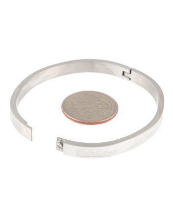 Stainless Steel Fold-Over Bracelet 