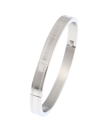 Stainless Steel Fold-Over Bracelet 