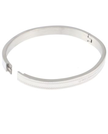 Stainless Steel Fold-Over Bracelet 