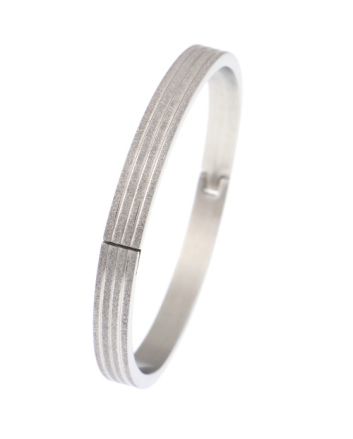 Stainless Steel Fold-Over Bracelet 