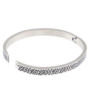 Stainless Steel Fold-Over Bracelet 