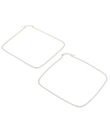 Rhodium Plated Hoop Earrings