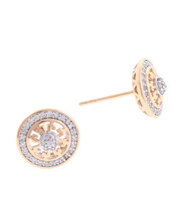 Plated CZ Post Earrings