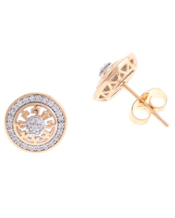 Plated CZ Post Earrings