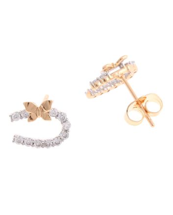 Plated CZ Post Earrings