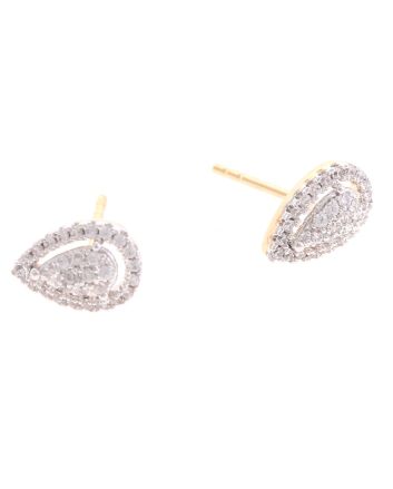 Plated CZ Post Earrings