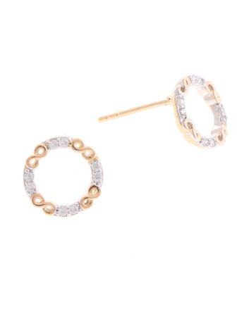Plated CZ Post Earrings