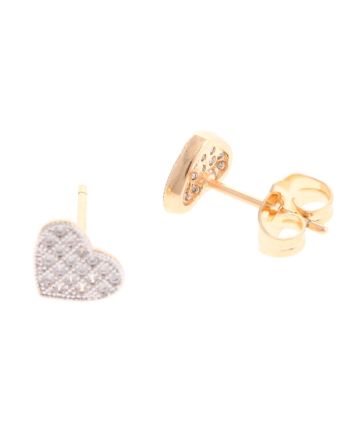 Plated CZ Post Earrings