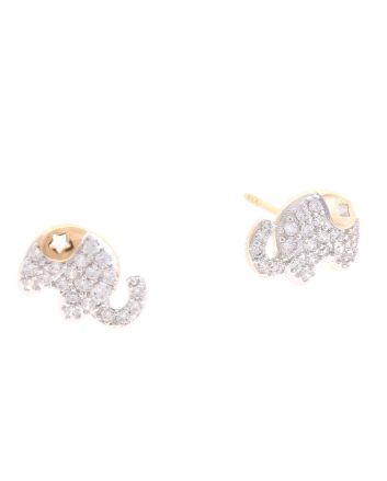 Plated CZ Post Earrings