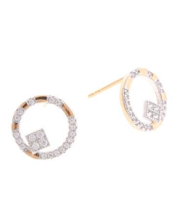 Plated CZ Post Earrings