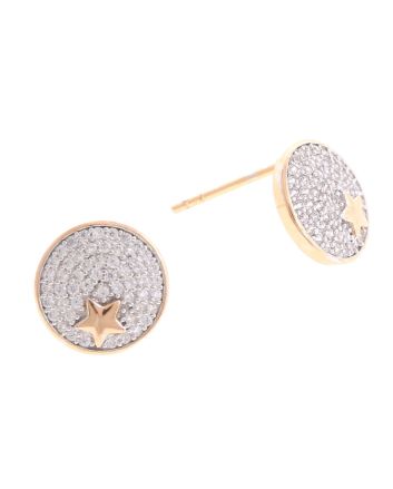 Plated CZ Post Earrings