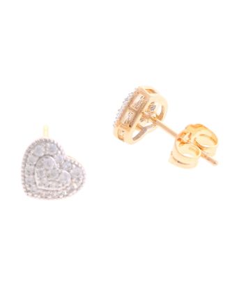 Plated CZ Post Earrings