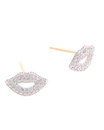 Plated CZ Post Earrings
