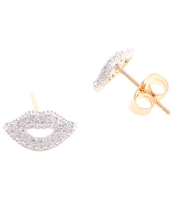 Plated CZ Post Earrings