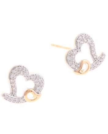 Plated CZ Post Earrings